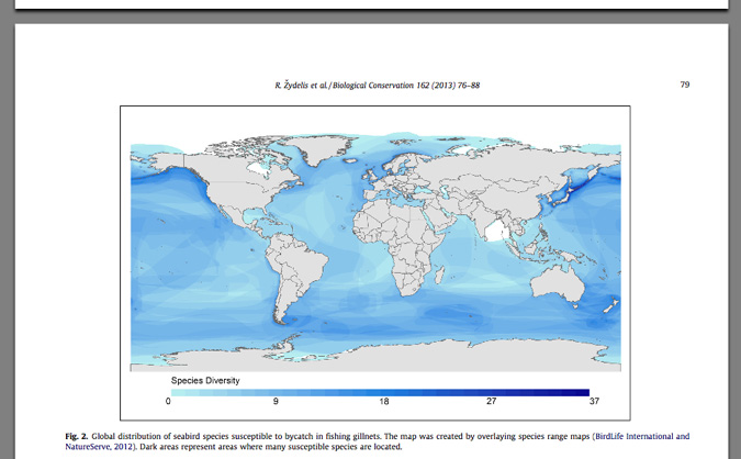 世界の海鳥多様性マップ