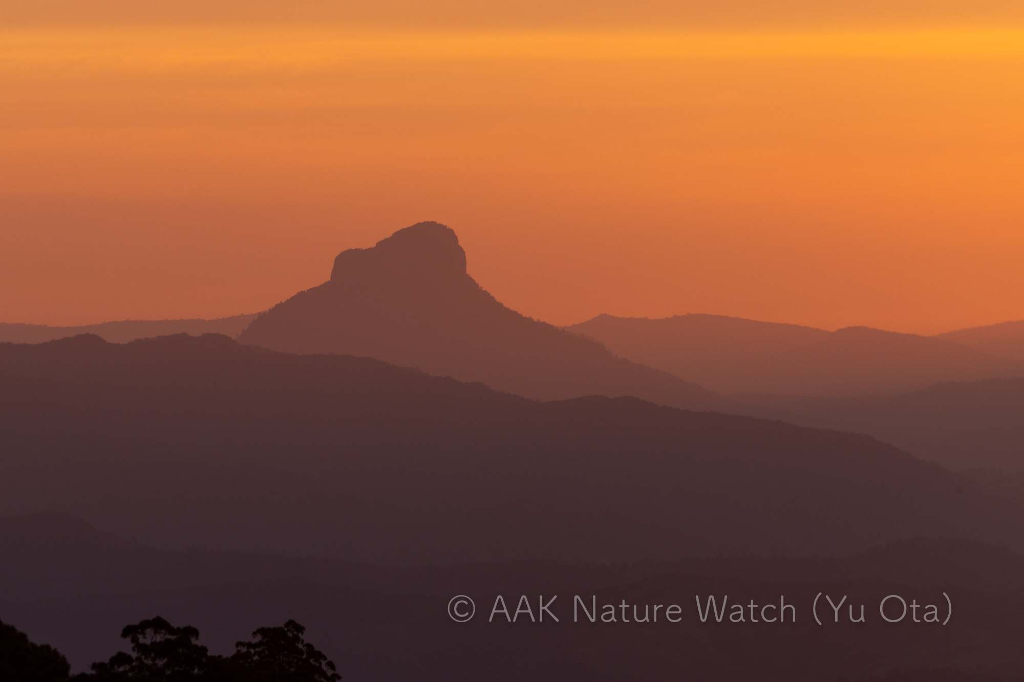 グラスマウンテンの夕焼け