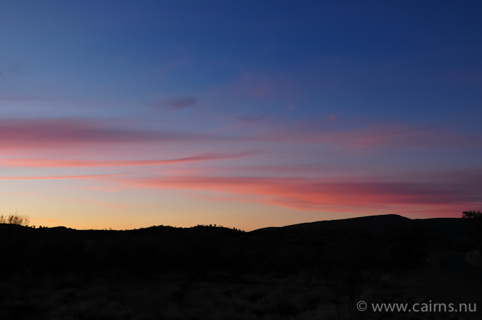 ウエストマクドネル国立公園の夕陽